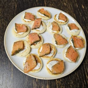 gravlax blinis