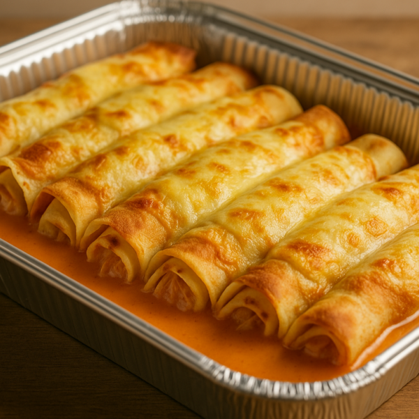 Crêpes de pollo con salsa rosada - Imagen 2